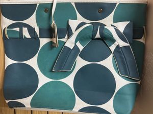 Polka Dot Tote Bag with Bow