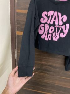 Stay Groovy Black Sweatshirt