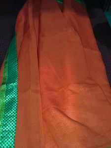 Orange &amp; Green Saree
