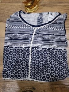 Mineral Blue &amp; White Sleeveless Maxi Kurta 👗