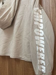 Crop Hoodie With Printed Sleeves