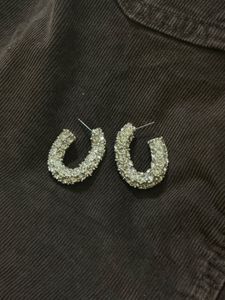 H&m Sparkly Hoop Earrings