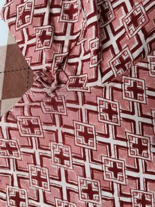 Fabindia Red Cotton Slim Fit Mid Placket Shirt
