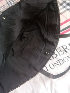 Black Woven Tote Bag