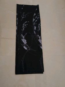 Fixed price never worn before  black Printed Saree