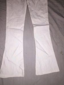 White Bootcut Pant