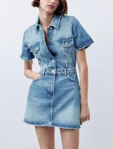 Zara Mini Denim Short Dress