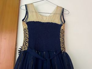 Blue Sleeveless Gown
