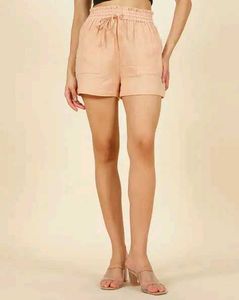 Peach Casual Women's Shorts