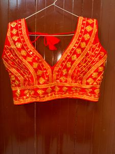 Red Embroidered Blouse