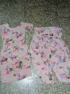 Multi Colour Crape Silk Suit