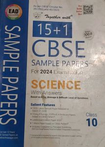 CBSE Class 10 Science Sample Papers 2024