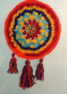 Colorful Crocheted Wall Hanging