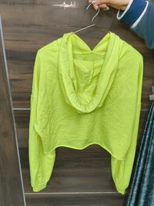 Shein Babe Neon Oversized Crop Sweatshirt
