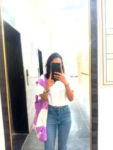 White Linen Puff Sleeve Top