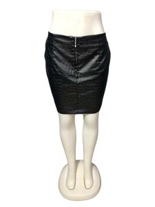 faux leather Chic Black Mini Skirt New With Tag