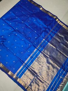 Blue Pure Kanchi Pattu Saree 💙