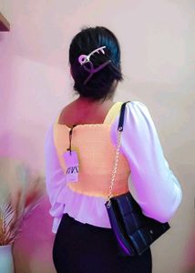 Cute Yellow Corset Top