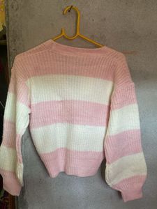 Cute Striped Knit Cardigan