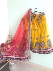 Elegant Yellow Lehenga Choli
