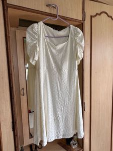 White Fit And flare Dress