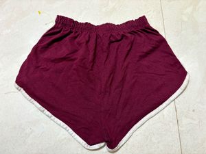 Maroon &amp; White Athletic Shorts