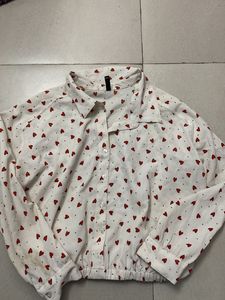 Sweet Heart Crop Shirt