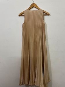 Champagne Pleated Dress