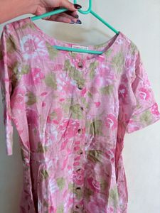 Floral Print Pink Dress