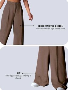 Brown Wide Leg Trousers