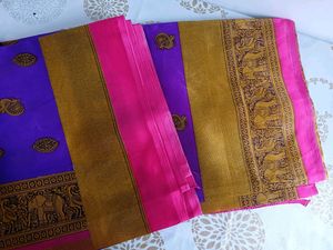 Graceful art silk with beautiful borders Saree