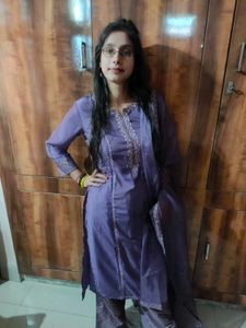 Elegant Purple Kurta Set
