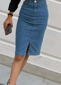 Denim Midi Skirt