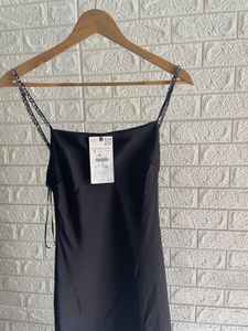 ZARA Elegant Black Slip Dress