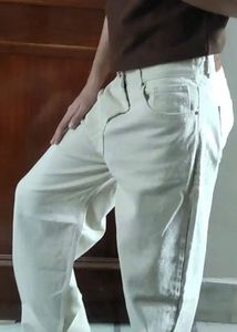 White Straight Leg Denim Jeans