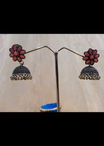 Oxidised Jhumka Earrings