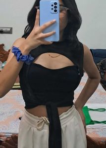 Stylish Black Cutout Top
