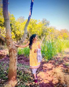 Yellow Printed Kurta