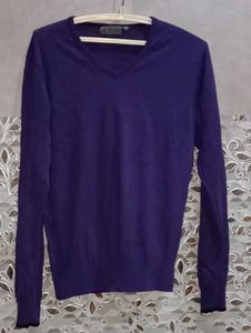 Purple V-Neck Sweater