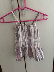 Striped Ruffle Hem Cami Top