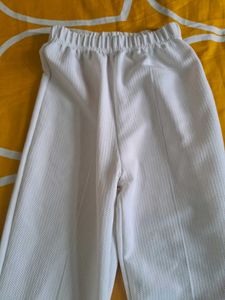 white Flared Pants