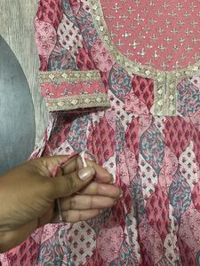 Pink Anarkali Kurti
