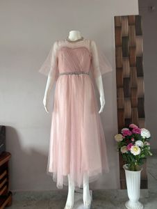 pink tulle gown