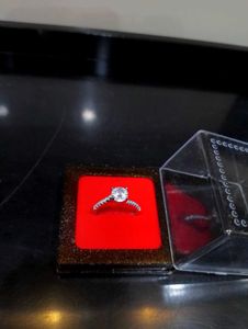 Diamond Ring Pure Silver