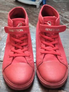 Benetton Red Sneakers