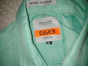 Men's Mint Green Striped Shirt