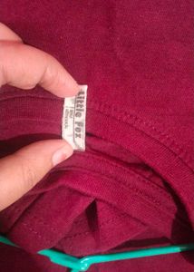 Burgundy Long Sleeve Tee