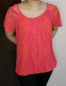 George Women Printed Regular Fit Elastic Nylon Top