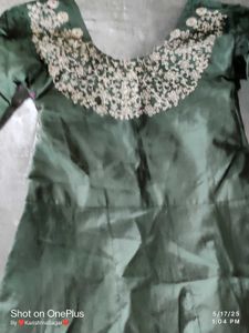 Green Colour Ethenic Gown