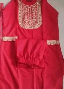 Wedding Look Kurta Pant Set In Red Colour❤️🫶